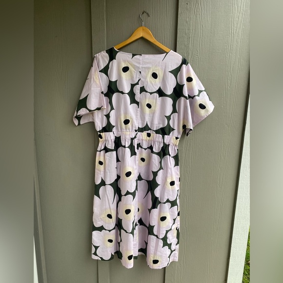 Marimekko Siloinen Pieni Unikko 2 Midi Dress Large NWOT Poppy - Picture 7 of 15